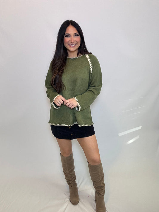 Blanket Stitch Sweater