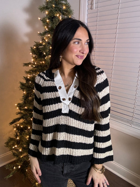 Falling For Stripes Sweater