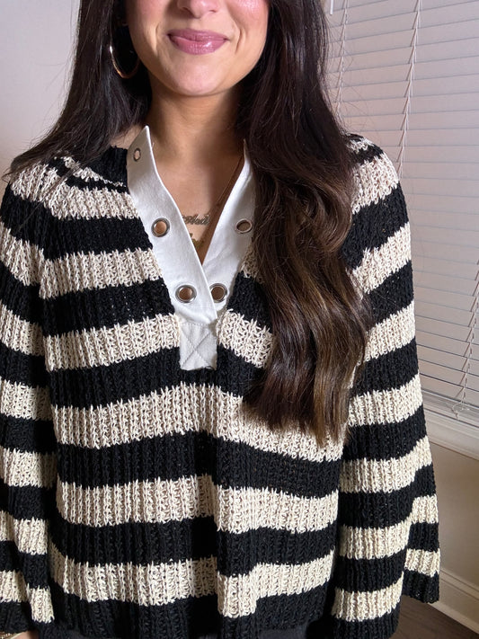 Falling For Stripes Sweater